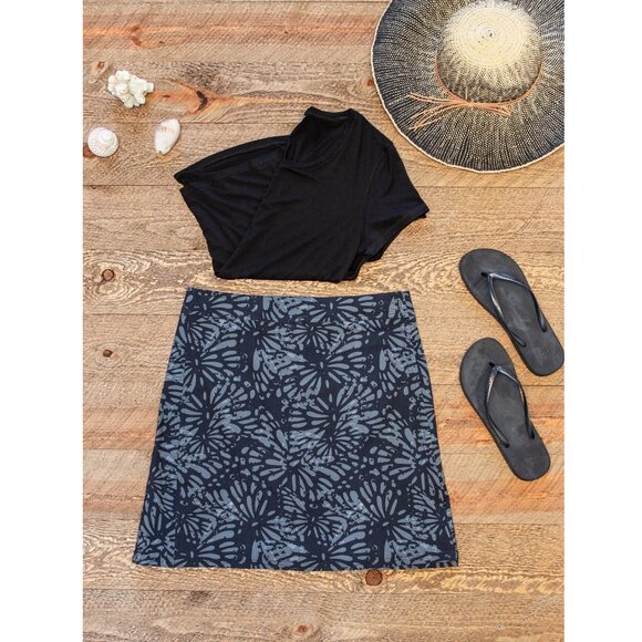 NEW RipSkirt Hawaii Length 2 Large Shibori Butterfly Charcoal Medium NWT - Picture 4 of 10